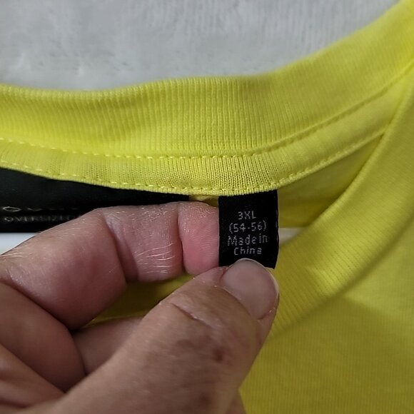 No Boundaries Mens 3X Large Tshirt Neon Yellow Oversized Airbrush Street Art Y2K - Picture 5 of 12